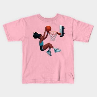 Female basketball player Kids T-Shirt